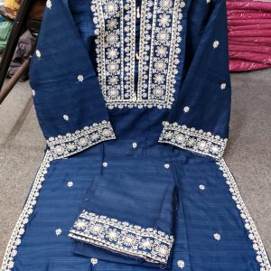 Cotton Embroided Stitched Suit